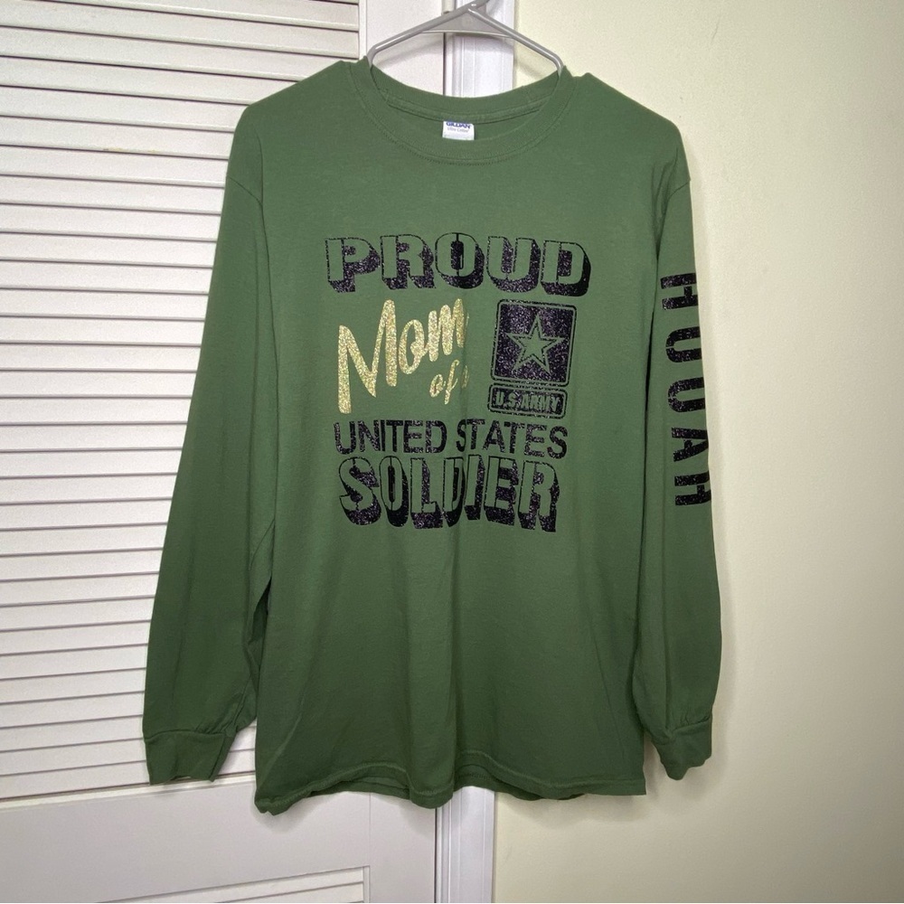 Army Mom Proud Army Long Sleeve T Shirt Women Size Medium Bling /glitter
Hooah